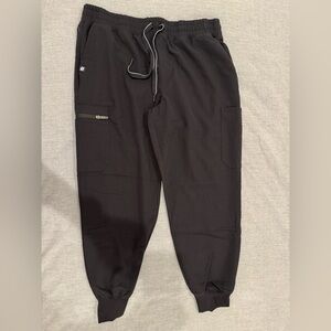 Jaanuu Men's Black Jogger Scrub Pants